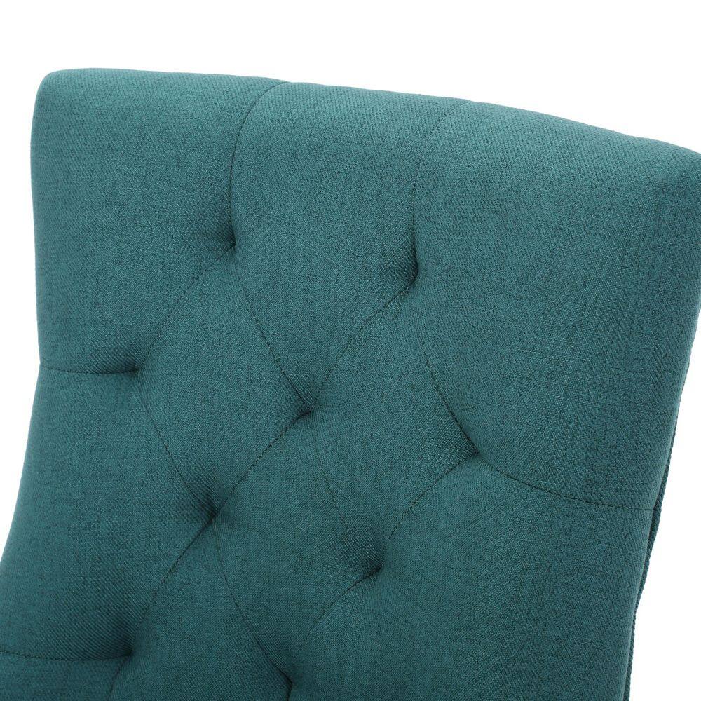 Elegant Matte Black Wood Upholstered Side Chairs, Set of 4