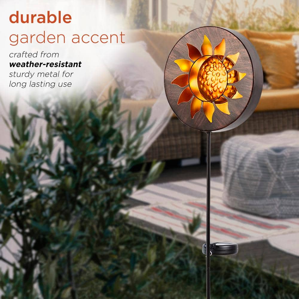 Solar Powered Sunflower Garden Stake with LED Lights