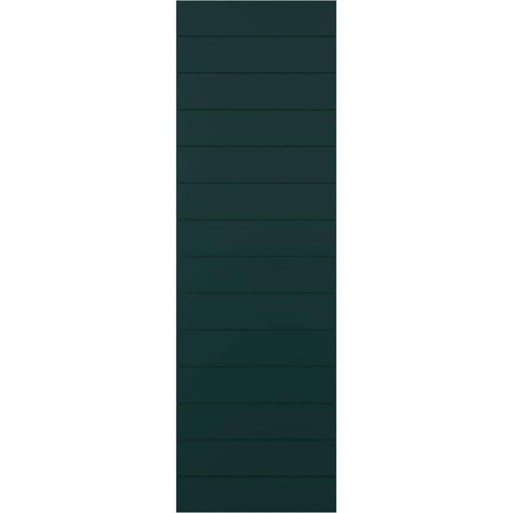 12 in. x 68 in. True Fit PVC Horizontal Slat Modern Style Fixed Mount Board and Batten Shutters Pair in Thermal Green price history on PriceWatchPro