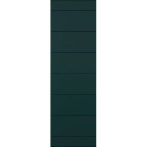 Ekena Millwork 15 in. x 51 in. True Fit PVC Horizontal Slat Style Fixed Mount Board and Batten Shutters, Thermal Green (Per Pair)
