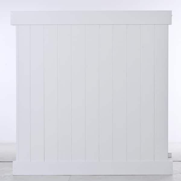 6 ft. H x 6 ft. W Outdoor Garden Fence Privacy Panels Vinyl with Weather-Resistant in White (2 Pieces)