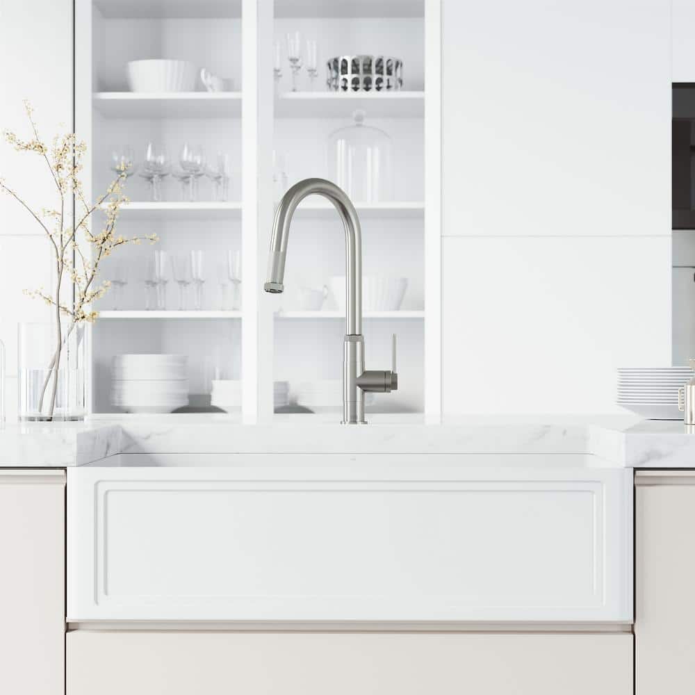 Hart 18" Stainless Steel Pull-Down Kitchen Faucet with Spray