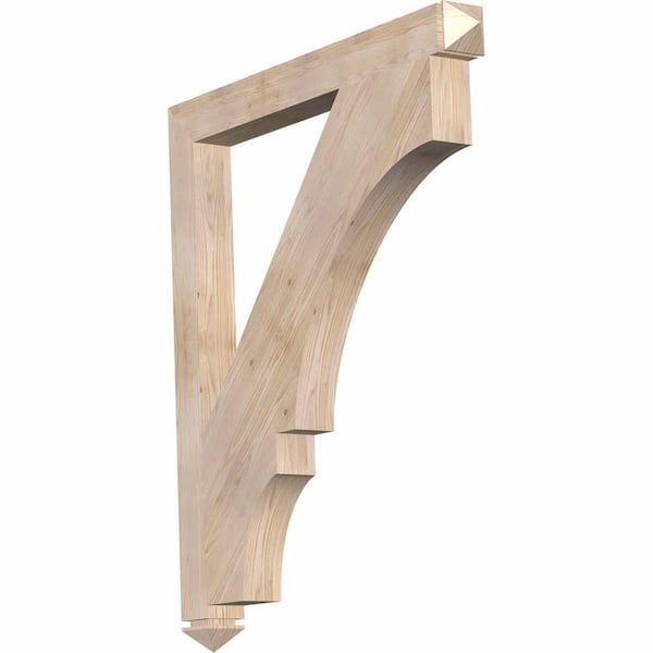 Ekena Millwork 3.5 in. x 44 in. x 38 in. Douglas Fir Balboa Arts and Crafts Smooth Bracket