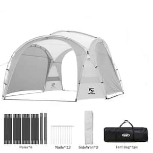 12 ft. x 12 ft. Pop Up Canopy UPF50+ Tent with Side Wall for Camping, Backyard Fun, Party Or Picnics in White