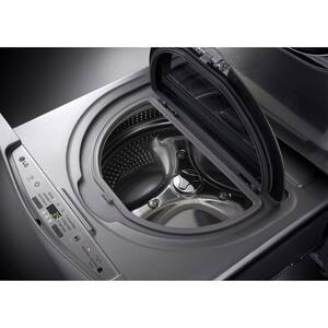 29 in. 1 cu. ft. SideKick Pedestal Front Load Washer in Graphite Steel TWINWash System Compatibility and NeveRust Drum