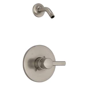 Precept 1-Handle Wall-Mount Shower Faucet Trim Kit in Brushed Nickel (Valve and Shower Head Not Included)