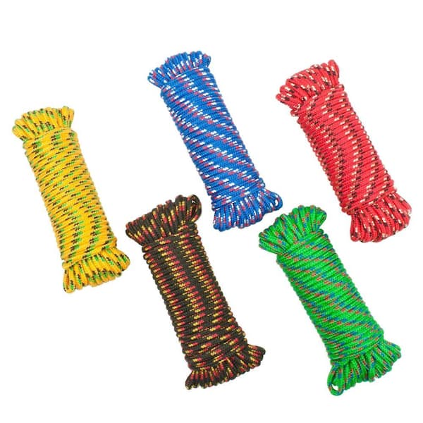 Everbilt 3/16 in. x 50 ft. Assorted Colors Diamond Braid Polypropylene Rope (1 color per each order)