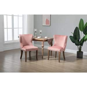 Pink wing-back dining chair (Set of2)