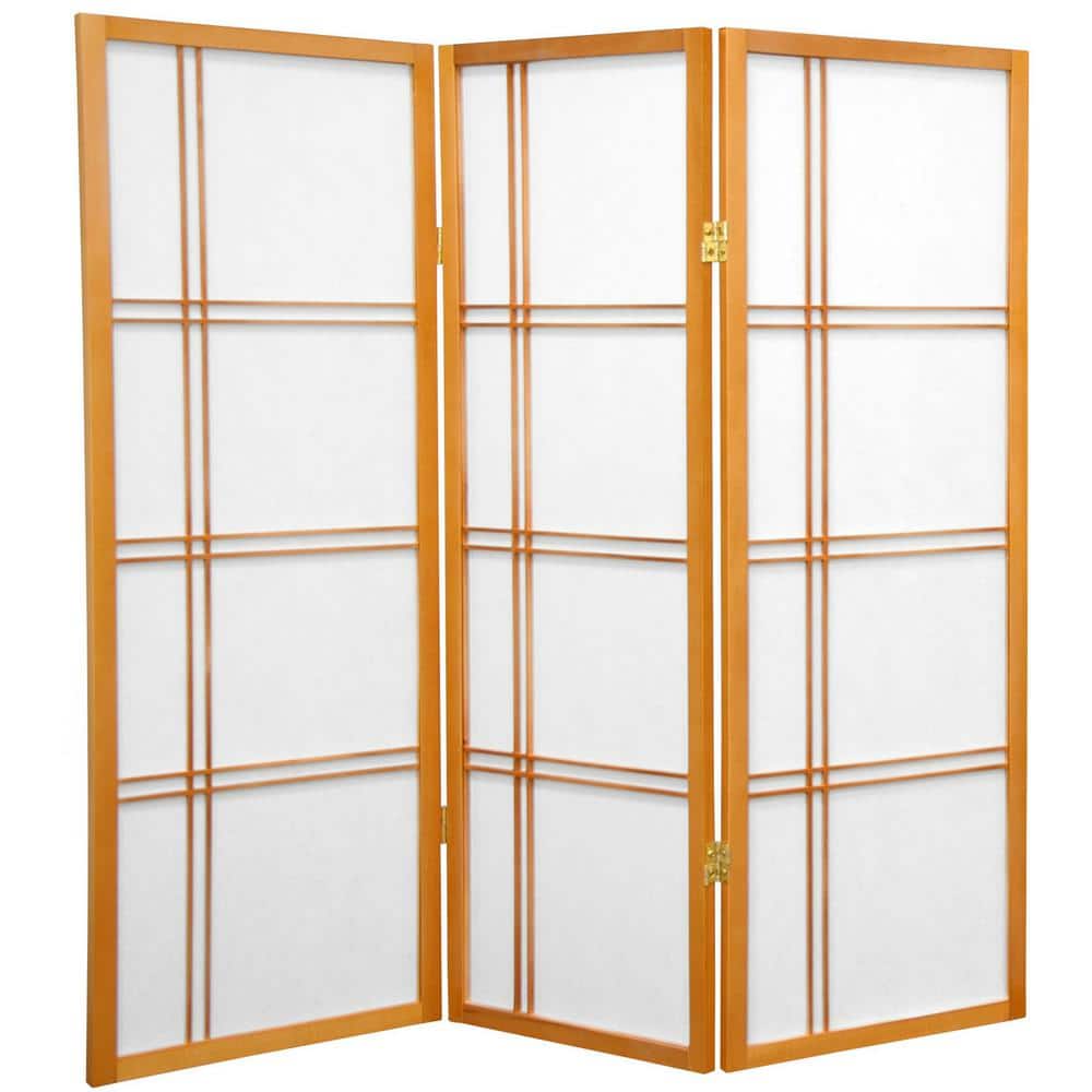 Honey 4 ft Shoji 3-Panel Folding Room Divider