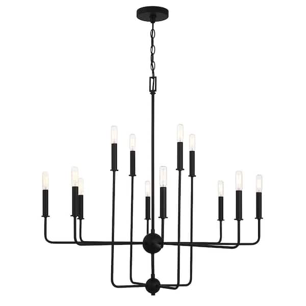 Avondale 12-Light Matte Black Chandelier