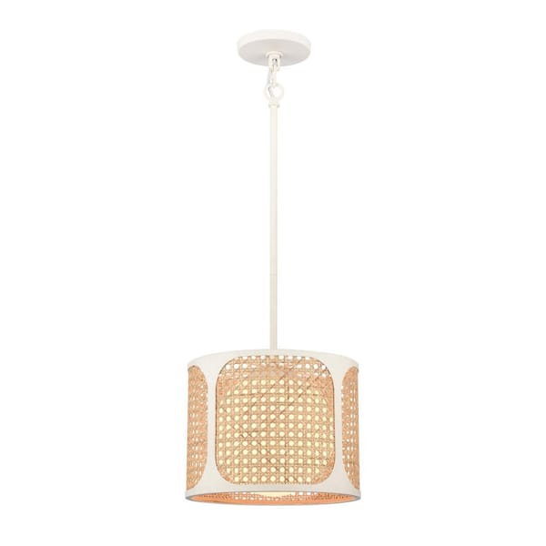 Titan Lighting Ice Blocks 11 in. W 1-Light White Coral Pendant