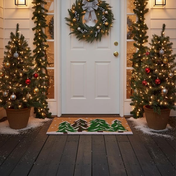 Calloway Mills Winter Wonderland 24 in. x 36 in. Coir Door Mat