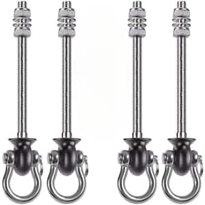 9.64 in. Stainless Steel 304 Heavy Duty Swing Hangers with 180° Swing and 1500 lbs. Capacity (4-Pack)