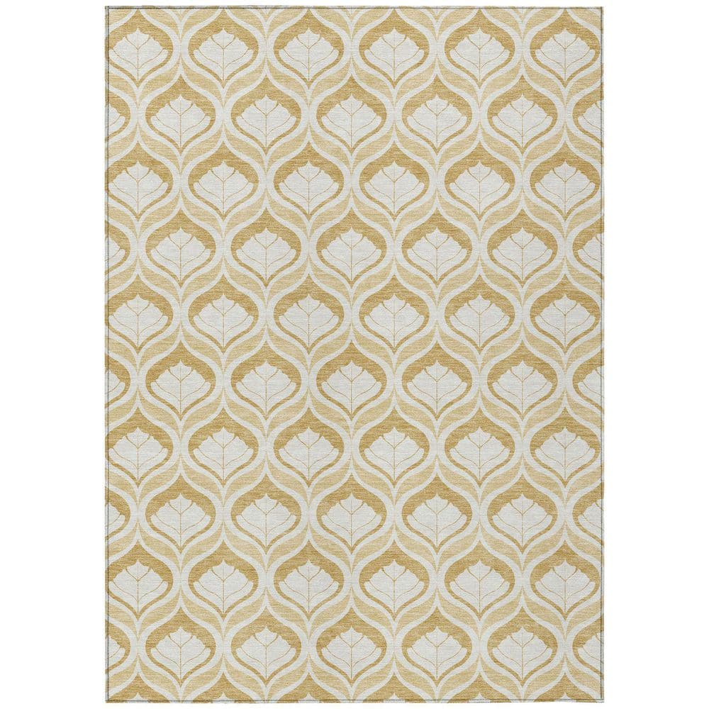 Chantille Machine Washable Indoor/Outdoor Abstract ACN2379 Gold 9 ft. x 12 ft. Area Rug price history on PriceWatchPro