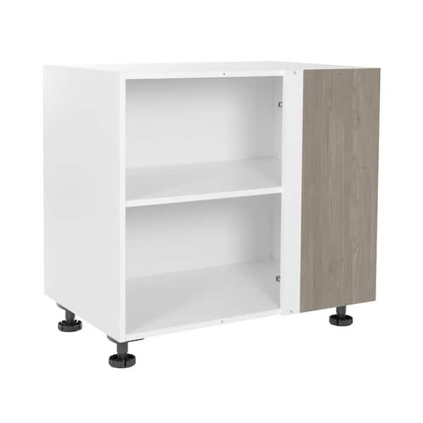 Cambridge Quick Assemble Modern Style, Grey Nordic 36 in. Blind Corner Base Kitchen Cabinet (36 in. W x 24 in. D x 34.50 in. H)