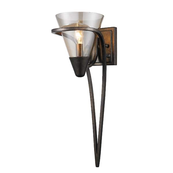 Golden Lighting Olympia Collection 1-Light Burnt Sienna Sconce