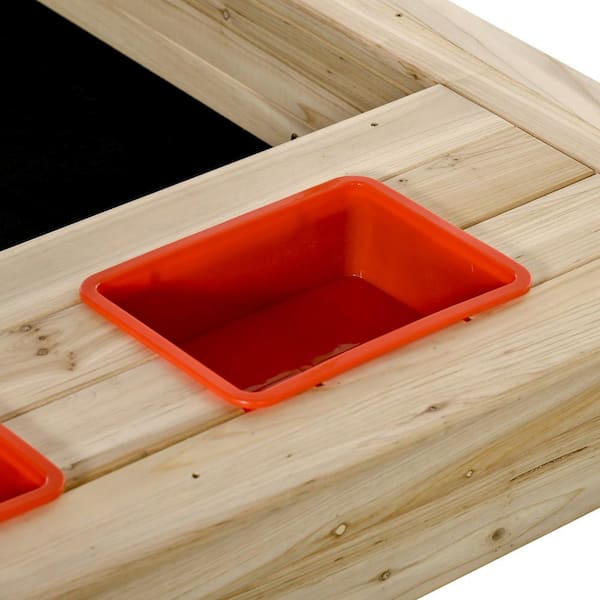 GOGEXX 47in.L x 47in.W Kids Wooden Sandbox Adjustable Canopy