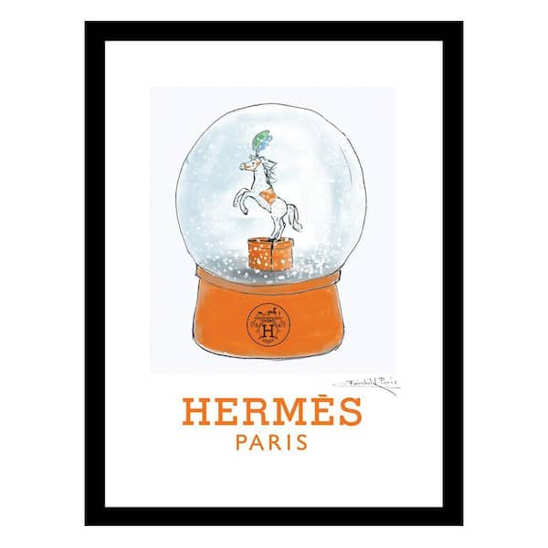 VENICE BEACH Collections Winter Wonderful Fashion Snow Globe by Fairchild Paris Framed Graphic Print Abstract Poster Art Print 18 in. x 14 in.