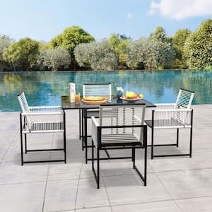 Boston 3-Piece Metal Outdoor Dining Set of 2