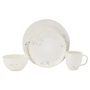 Itto 16-Piece White Ceramic Dinnerware Set (Service for 4-People)