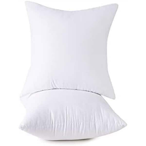Unbranded Outdoor Throw Pillow 26 in. x 26 in. Set of 2 Cotton Cover Down Alternative Decorative Insert Square