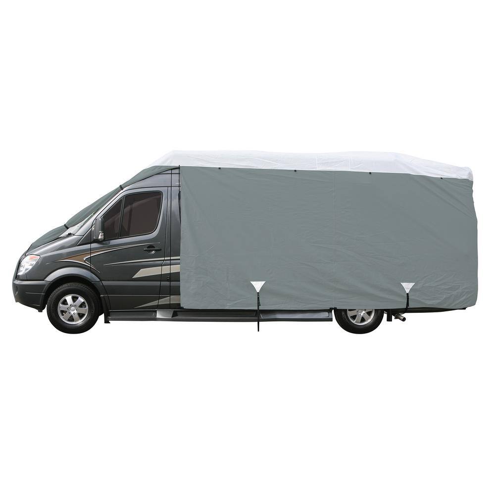PolyPro3 Gray and White Mildew Resistant RV Cover for 23' Class B RVs