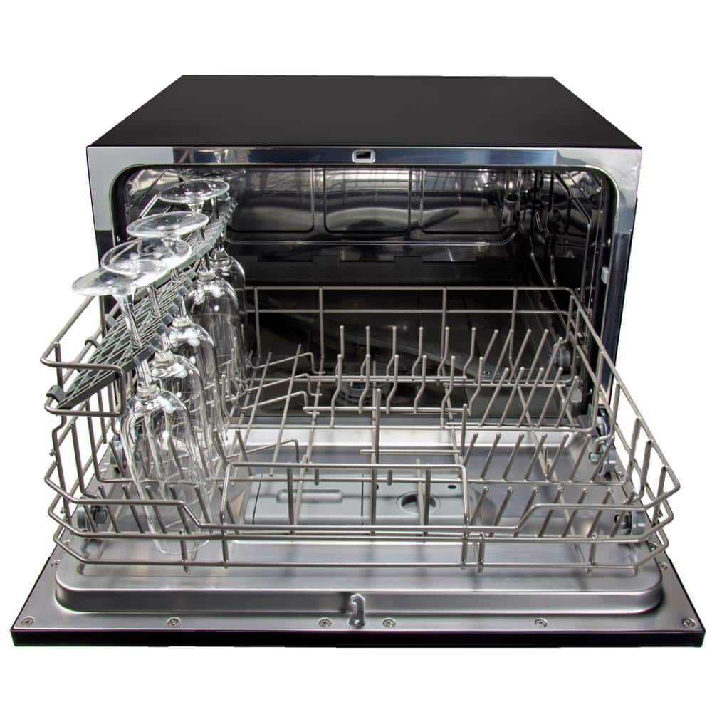 Magic Chef Black Energy Star Countertop Portable Dishwasher