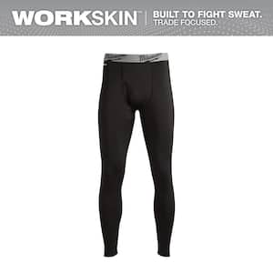 Men's Medium Black WORKSKIN Thermal Underwear Base Layer Pants