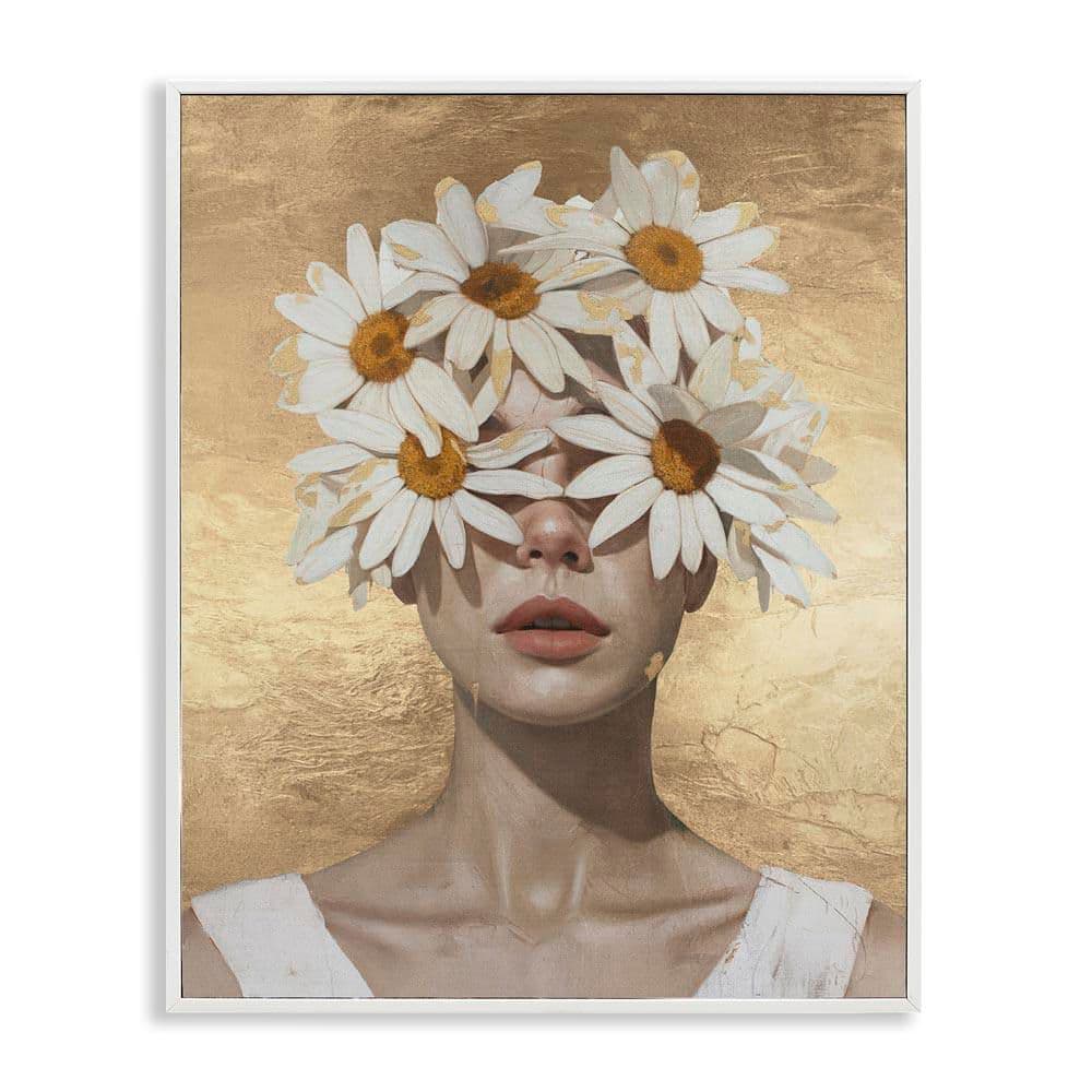 Daisy Adorned Woman by Svetlana Aleynikova White Framed People Giclee Art Print 20 in. x 16 in. price history on PriceWatchPro