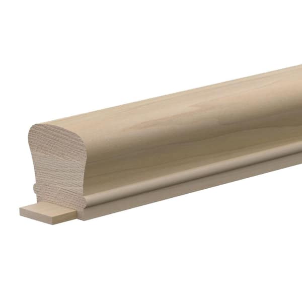 Stair Parts 6210 16 ft. Unfinished Poplar Plowed 1-3/4 in. Handrail with Fillet