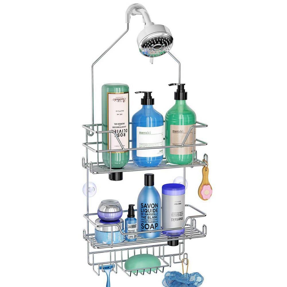 Shower Caddy Organizer, Black Shower Shelves, Adhesive Shampoo Holder –  KeFanta