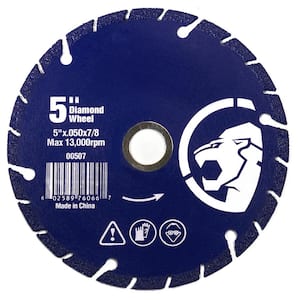 5 in. Metal Cut Saw Wheel Cutting Segmented Rim Diamond Blade (1-Pack)