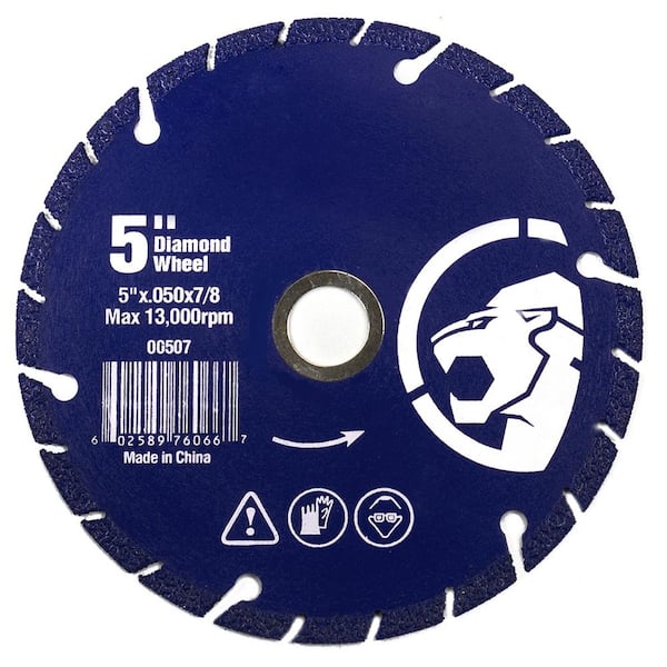 5 in. Metal Cut Saw Wheel Cutting Segmented Rim Diamond Blade (1-Pack)