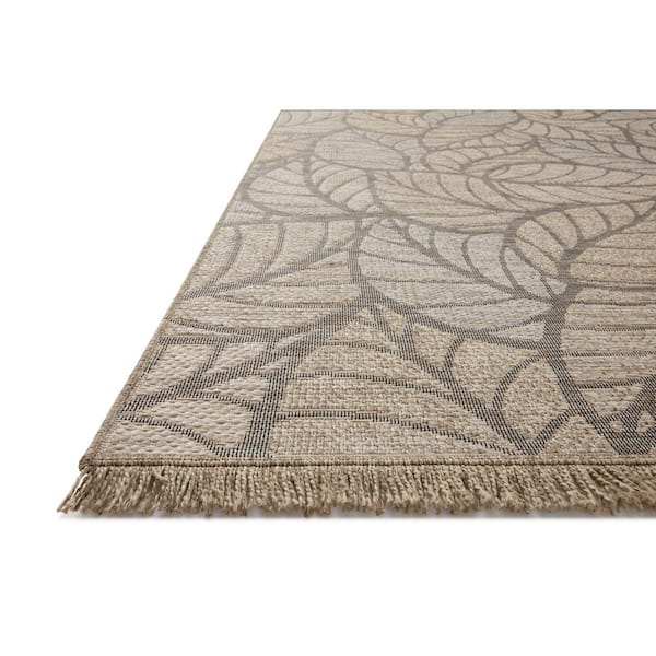 Dawn 6 ft. 4 in. x 9 ft. 2 in. Natural Leaf Indoor/Outdoor Area Rug