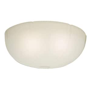 Transitional Cased White Ribbed Glass Bowl for 99023