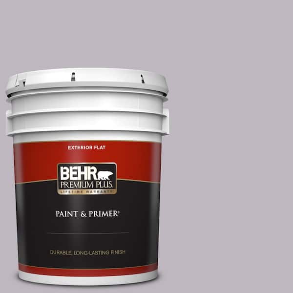BEHR PREMIUM PLUS 5 gal. #PPU16-09 Aster Flat Exterior Paint & Primer