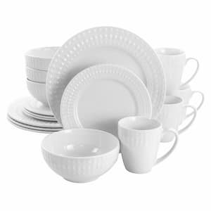 16-Piece Cara White Porcelain Dinnerware Set (Service for 4)