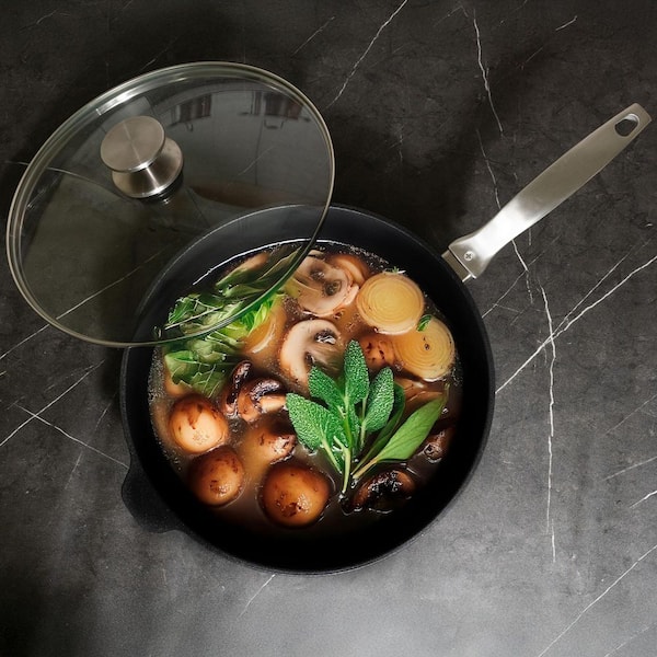 CXD 4.3 qt. Nonstick Ceramic 11 in. Saute Pan Glossy Black