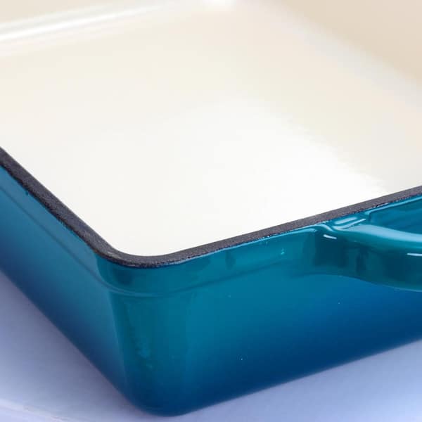 Crock-Pot Artisan 5.6 qt. Gradient Teal Rectangular Stoneware Bake Pan  985116903M - The Home Depot