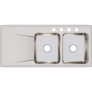 Lustertone 48in. Drop-in 2 Bowl 18 Gauge  Stainless Steel Sink Only and No Accessories