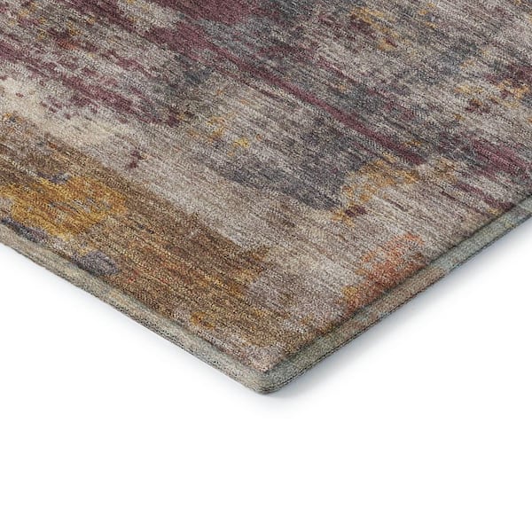 Mayfield Premium Machine Washable Abstract AMF2147 Rust 5 ft. x 7 ft. 6 in. Area Rug