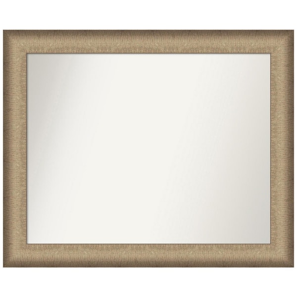Amanti Art Elegant Brushed Bronze 32.75 in. W x 26.75 in. H Rectangle Non-Beveled Framed Wall Mirror in Bronze
