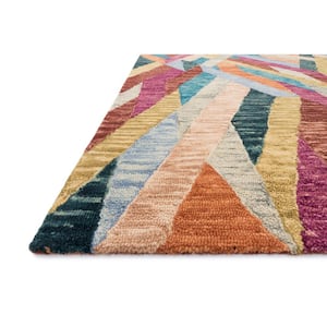 Hallu Fiesta/Multi 7 ft. 9 in. x 9 ft. 9 in. Geometric 100% Wool Pile Area Rug