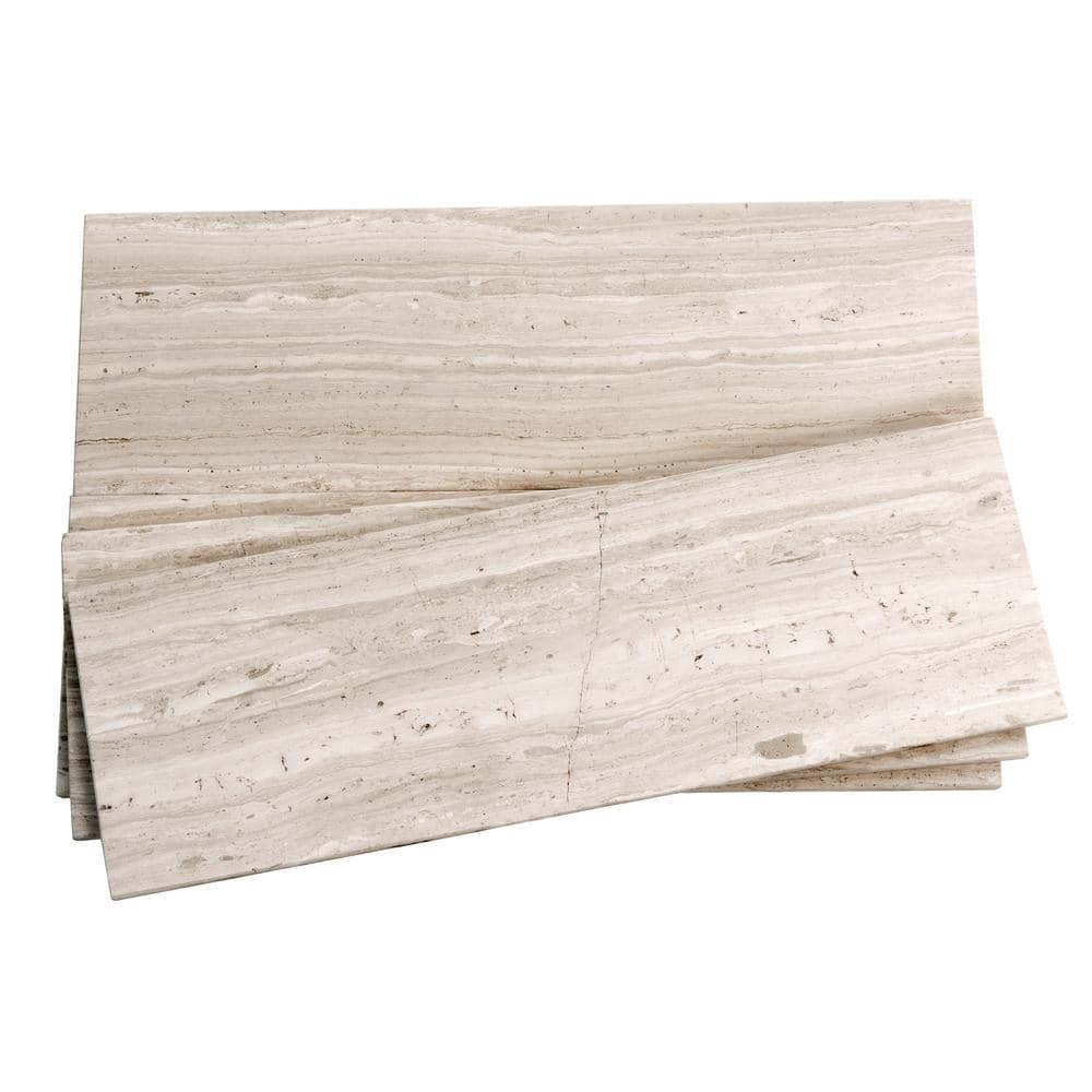 Wooden Beige 4" x 12" Honed Marble Subway Tile