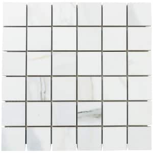 Splendor White 11.81 in. x 11.81 in. Matte Porcelain Mosaic Wall and Floor Tile (10.76 sq. ft./case) (11-pack)