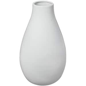 20 in. White Ceramic Decorative Vase