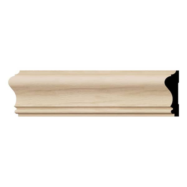 Ekena Millwork WM390 0.69 in. D x 2.63 in. W x 96 in. L Wood (White Oak) Chair Rail Moulding