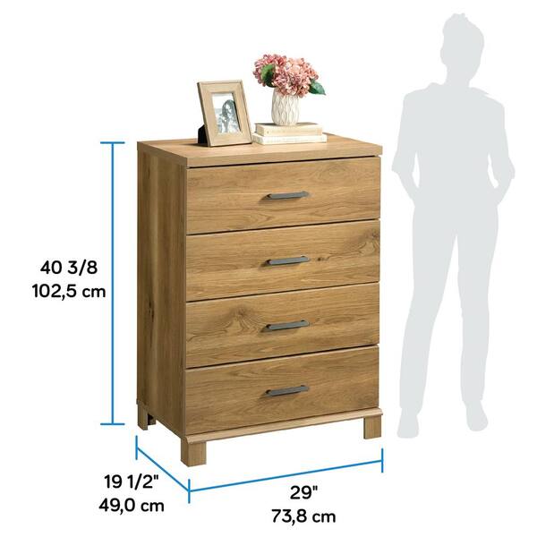 SAUDER Rosedale Ranch Timber Oak 4-Drawer 29.055 in. Chest of