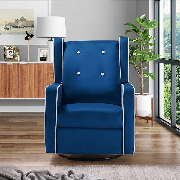 velvet swivel recliner chair