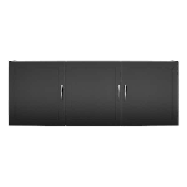 SystemBuild Evolution Lory Framed 54 in. Wall Cabinet, Black, Wood Closet System